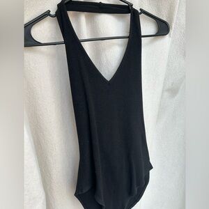 Black backless bodysuit
